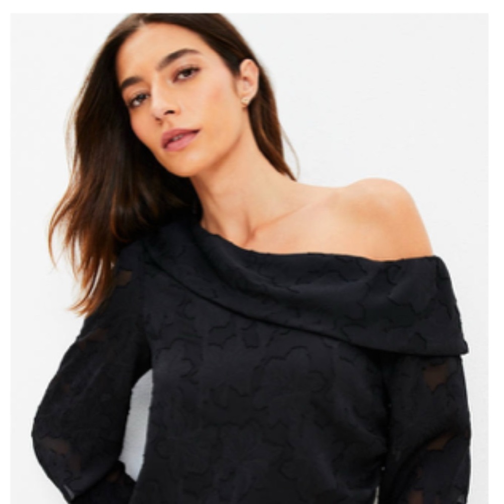 LOFT Jaquard One Shoulder Top